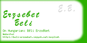 erzsebet beli business card
