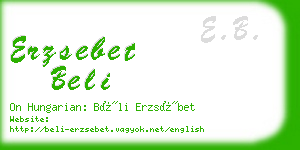 erzsebet beli business card